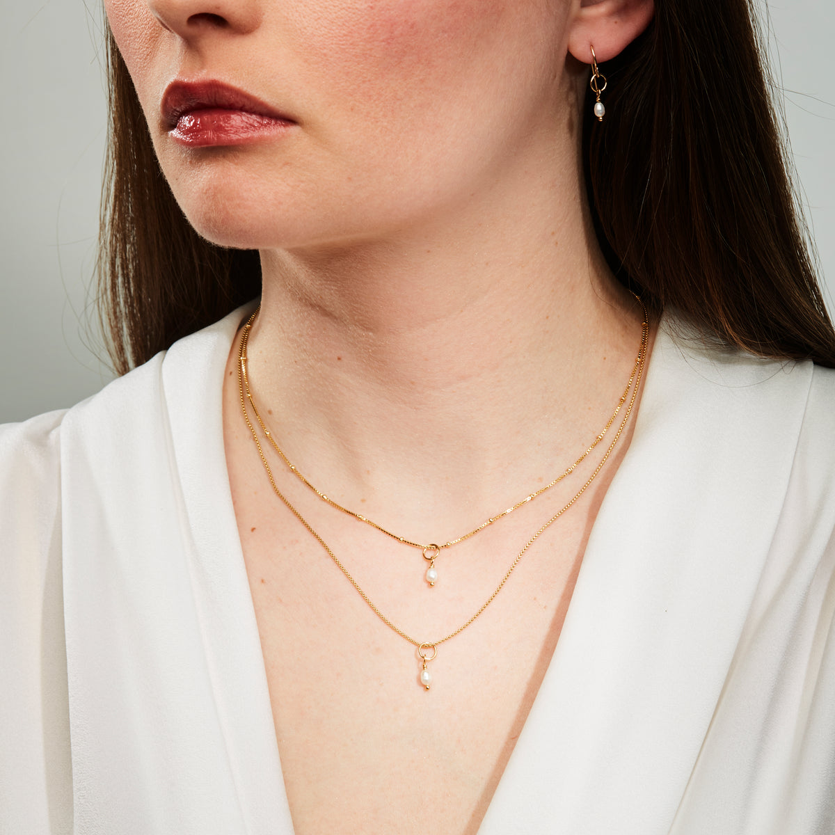 Petite Rice Pearl Necklace