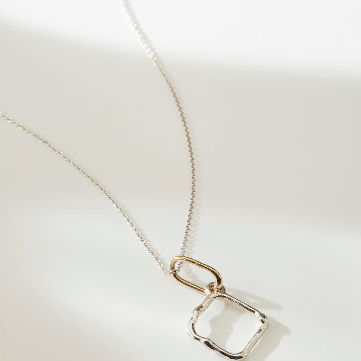 Molten Squared Pendant on Chain