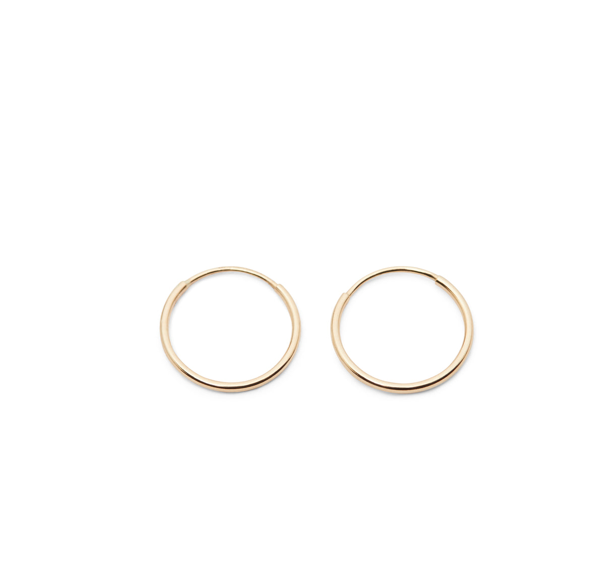 Gold Simple Sleeper Hoops