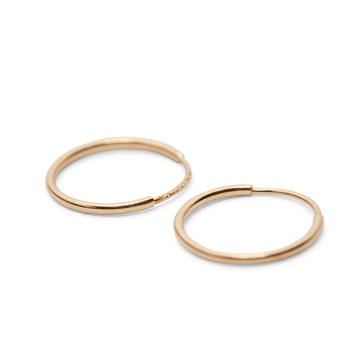 Gold Simple Sleeper Hoops